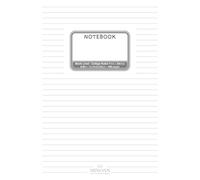 White Lined Notebook - 6x9 in - 100 pages: College Ruled Journal for School, Work & Everyday Writing | Clean Minimalist White & Grey Design with grey page lines. (15,24x22,86 cm)