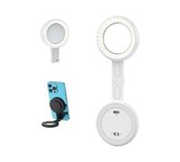 (White) Magnetic Selfie Light, Magsafe Compatible LED Fill Light Included Sticky Ring, Phone Fill Light for Photos, TikTok, Zoom, Live Streaming
