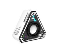 (White) Mini Portable Transparent Bluetooth Speaker Outdoor Powerful Loudspeaker Soundbar Wireless TWS Stereo Music Player with RGB Ligh