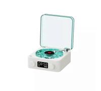 (White) Mini Retro White Noise Bluetooth Speaker Portable Vintage Sleep Aid Bluetooth Speaker Subwoofer With RGB Light Support TF Card Christmas