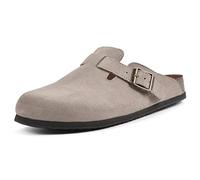 WHITE MOUNTAIN Bari Signature - Zuecos con Plantilla Moldeada cómoda, Gris Pardo/Ante, 42 EU