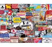 White Mountain I Love Massachusetts Rompecabezas de 1000 Piezas Multicolor