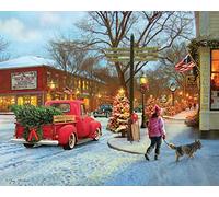White Mountain Puzzles Main Street Christmas - Rompecabezas de 1000 piezas