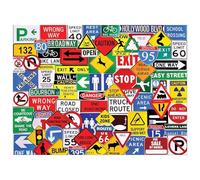 White Mountain Puzzles - Puzzle (550 Piezas, 45,7 x 24-Inch-Road Signos