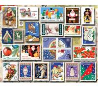 White Mountain Puzzles - Sellos navideños - Rompecabezas de Navidad de 1000 piezas para adultos, abuelos y niños
