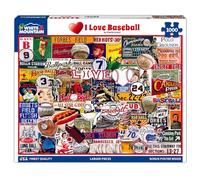 White Mountain Puzzles - Puzzle de 1000 piezas con texto en inglés "I Love Baseball
