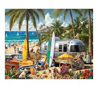 White Mountain Rompecabezas de aventura en la playa, rompecabezas de verano de 1000 piezas para adultos