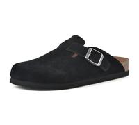 White Mountain Sandalia Bari con Plantilla para Mujer, Negro/Gamuza, 40.5 EU