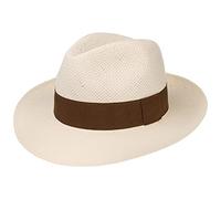 White Mountain - Sombrero de paja con cinta de lazo para el verano, color blanco o negro naturaleza Medium/56-57