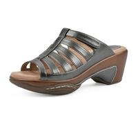 WHITE MOUNTAIN Valencia, Sandalias con cuña Mujer, Peltre Met Smooth, 41.5 EU