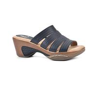 WHITE MOUNTAIN Valora, Sandalias con cuña Mujer, Azul Marino Tejido, 41.5 EU