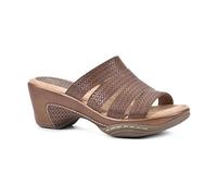 WHITE MOUNTAIN Valora, Sandalias con cuña Mujer, Marrón Tejido, 39.5 EU