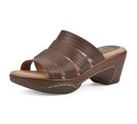 WHITE MOUNTAIN Valora, Sandalias con cuña Mujer, Marrón Tejido, 42.5 EU