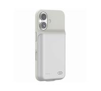 (White, Multicolor) For iPhone 16 Plus Charging Back Case 7000mAh Power Bank Phone Backup Battery Pack - White