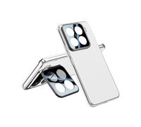 (White, Multicolor) For Xiaomi 15 Pro Case with Lens Guard Kickstand Anti Drop TPU PU Phone Back Cover - Grey