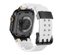 (White, Multicolor) Silicone Strap for Apple Watch Series 10 46mm Ultra 2 Ultra 49mm 9 8 7 45mm SE (2023) SE (2022) SE 6