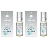 White Musk Concentrated Perfume Oil 6ml Roll-On (Pack of 2) | Long Lasting Alcohol-Free Attar for Men & Women