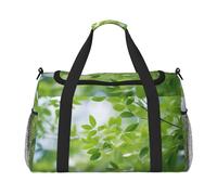 White Natural Greenery Twig1 - Bolsas de noche para mujeres y hombres, bolsa de hombro para viajes, artículos esenciales de viaje, Negro -, Talla única