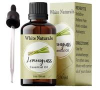 White Naturals Lemongrass Essential Oil 100% Pure and Natural Therapeutic Premium Grado para uas de cabello y difusor de aromaterapia de la piel Hom