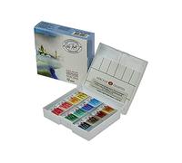 White Night Artists - Juego de 12 sartenes enteras para acuarela, caja de plástico