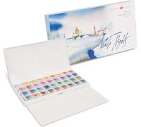 White Nights Watercolour Set de Pintura de Acuarela Sólida, Colores, Blanco, 36 Unidad (Paquete de 1)