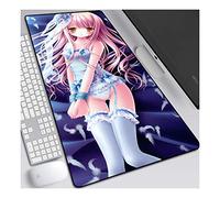 White Night Tea Party Alfombrilla Raton Anime Gaming Mouse Pad XXL 800x300x3 mm,Impermeable con 3mm Base de Goma Antideslizante,Special-Textured Superficie para Ordenador, PC y Laptop, E
