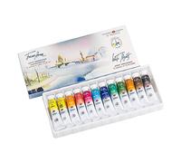 White Nights Acuarelas rusas para artistas en estuche de 12 colores en tubos de 10 ml
