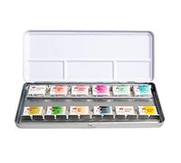 White Nights - Caja de acuarela (edición especial "letter it out loud", incluye 12 cuencos completos de acuarela rusa de alta calidad con alto brillo y luminosidad)