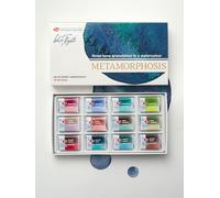 White Nights NUEVO Juego de 12 colores de acuarela de granulación metamorfosis, caja