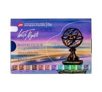 White Nights Nevskaya - Juego de acuarelas profesionales, 12 bandejas de pigmentos extrafinos de grado artista, colores vibrantes resistentes