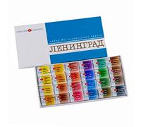 White Nights Nevskaya Palitra - Juego de 24 pinturas de acuarela extra finas de grado artístico Leningrado de 2,5 ml