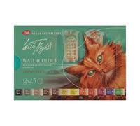 White Nights Nevskaya Palitra - Juego de acuarelas profesionales de grado artístico extrafino, 12 sartenes completas de 2,5 ml