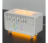 White Noise Night Light Humidifier, Bulora Sound Box Sleep Sound Machine, Echo Flame difusor 3 en 1 Velmina Sound Box con 8 sonidos ambientales, fácil de conciliar el sueño (blanco)