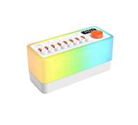 White Noise Sleep Sound Machine with 8 , Portable Bluetooth Speaker, 12 Colors Night Lights