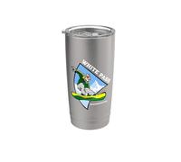 White Pass Washington Snowboarding Snowboarder Vacay Niños Vaso térmico de acero inoxidable de doble pared