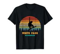 White Pass Washington Vintage Sun Snowboard Snowboarder Camiseta