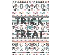 White Pattern Day of the Dead Sugar Skull Notebook: Seasonal Lined Journal with Colorful Skull Cover | 100 Pages, 6x9