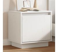 White Pine Solid Wood Nightstand 40x30x40 cm, Modern Bedside Table with Storage for Bedroom, Sturdy Pinewood End for Living Room, Easy Assembly Small Side Table for Home Decor