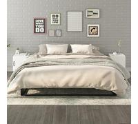 White Plywood Nightstand Set of 2 with Storage Door, Modern Bedside Table for Bedroom, Sturdy & Moisture-Resistant, Easy to Clean, 40x40x50cm, Requires Assembly