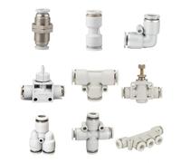 White Pneumatic Fitting Tube Connector Water Pipe Push In Hose 16mm PU PY PK PE PV SA PZA PLM SA-B(PLM)