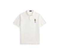 White Polo de piqué con Polo Bear Custom Slim L