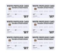 White Privilege Card Triunfa en Todo Juegos de Tarjetas de crédito Cartera de PVC Insertar Hombres Tarjeta de Regalo de Negocios Tarjeta de Aniversario Tarjeta de Billetera(6 Piezas)