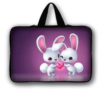 White Rabbits - Funda blanda de neopreno para portátil Fujitsu LIFEBOOK / Dell XPS 14 / Dell Latitude d630 (35,5 cm), diseño de conejos Carillo