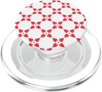 White Red Leaf-Like Maple Leaves Naturalistic Ottawa Modern PopSockets PopGrip para MagSafe