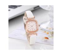 (White)Retro Niche Watch For Women Ins Style Simple Temperament Square Small Mini
