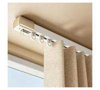 White Riel Para Cortinas De Techo Barra Para Cortinas Invisibles De 70-600 Cm Con Tira Silenciosa Separador De Ambientes Para Privacidad, Ventana De Ducha Sala De Estar(145cm/4.76ft)
