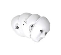 White Rigid Paper Full Face Masks,Pack of 10