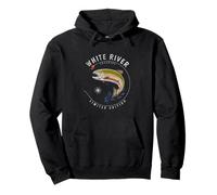 White River Arkansas Trucha Mosca Pesca Recuerdo Río Blanco Sudadera con Capucha