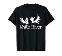 White River Junction Vermont Alce Antlers Rustic Wildlife Camiseta