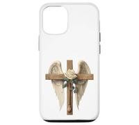 White Rose Flower Christian Cross For Women and Blessed Mom Carcasa para iPhone 12/12 Pro